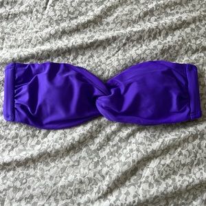 Purple strapless bikini top